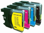 Brother LC1100 LC980 tindikassetid, 4 tk, sobivad DCP-145c/165c/195c/375cw printeritele