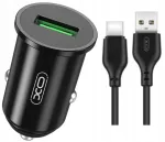18W 3A auto USB laadija l&uuml;hikese USB-C kaabliga