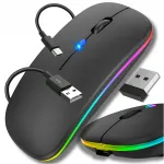 Juhtmevaba vaikselt t&ouml;&ouml;tav RGB hiir taustvalgustusega, Bluetooth, s&uuml;learvutile