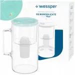 Wessper D2 klaasist veefilter borosilikaadist, LED loenduriga