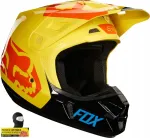 Enduro kiiver FOX V2 Preme, must/kollane, suurus S