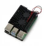 Alumiiniumist justPi korpus Raspberry Pi 5-le kahe ventilaatoriga