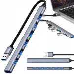 USB jagaja 7x USB-A, adapter, 7 pesa