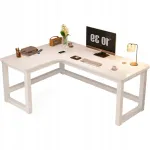 Nurgeline m&auml;ngulaud, valge, 120 cm, modernne loft-stiil