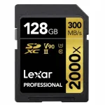 Lexar SDXC 128GB 2000x Professional UHS-II V90 m&auml;lukaart