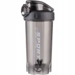 Spordipudel SHAKER 600 ml segamispalliga TRITAN must
