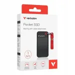 V&auml;line SSD ketas Verbatim Pocket 1TB, must/punane