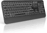 Juhtmevaba klaviatuur, hall, Bluetooth, USB, AZERTY (prantsuse)