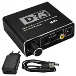 K&otilde;rvaklappide v&otilde;imendi DAC muundur HiFi TOSLINK COAXIAL 2x CINCH Wireway