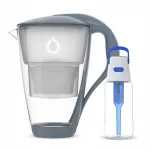 Dafi CRYSTAL Steel klaasist kann Unimax filtriga ja sinine 0,5 l pudeliga