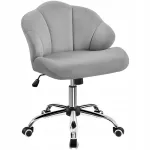 Ergonomiline kontoritool ratastega, hall, reguleeritava k&otilde;rgusega