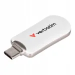USB m&auml;lupulk Verbatim Plectra 64GB USB-C 3.2, valge