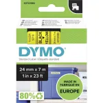 Dymo 53718 etikettide teip, 24 mm, kollane mustade tekstidega