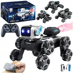 Kaugjuhtimisega roboti kutsikas LED-iga, 360&deg; p&ouml;&ouml;rde ja aurufunktsiooniga