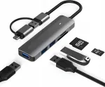 USB-C 7in1 USB 3.0 SD kaardilugeja, HUB jagaja