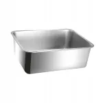 Roostevabast terasest kasside tualett, libisemiskindel, avatud, 44.5 x 34.5 cm