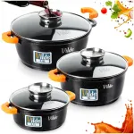 VILDE GRANITe pottide komplekt, 3 tk, 20/24/28 cm, sobib gaasi- ja induktsioonpliidile