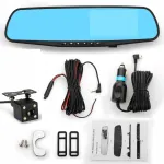 Peeglis videosalvesti tagakaameraga, 4 LED-iga