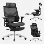 Kontoritool Mark Adler Expert 8.7, must, reguleeritava p&ouml;&ouml;rleva jalatoega