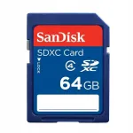SanDisk 64GB Class4 SDXC m&auml;lukaart