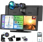 UHD 4K DVR GPS Android autokaamera WiFi, esi- ja tagakaanega