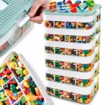 LEGO klotside kast, 6-korruseline, sektsioonidega, 44 l
