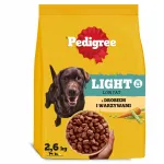 Kuivtoit koertele PEDIGREE Adult Light linnuliha ja k&ouml;&ouml;giviljadega, 2,6 kg