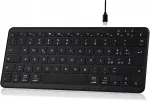 Juhtmevaba klaviatuur Bluetooth 11, must, USB-C, vaikne, QWERTY, itaalia
