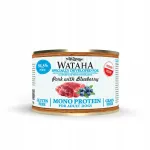 Koerakonservid WATAHA MONO PROTEIN, 94,5% sealihaga ja mustikatega, 185 g