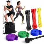 Kummist treeningpaelte komplekt, 6 tk, tugevad TPE elastsed paelad