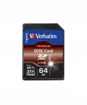 Verbatim Premium U1 64GB Class 10 UHS-1 V10 SDXC m&auml;lukaart