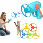Interaktiivne kassim&auml;nguasi &ndash; helendav DISK LAUNCHER p&uuml;stol 5 frisbi kettaga