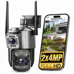 IP-videokaamera kahe 4 MP objektiiviga, SIM-kaardile, 4G/5G LTE, helifunktsiooniga, p&ouml;&ouml;ratav