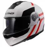 Motorratturi kiiver LS2 FF908 Strobe II Autox L, valge/punane, ECE 22.06