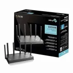 Juhtmevaba ruuter WiFi 7 BE6500, kahe sagedusega, 2,5 Gb/s, kodu ja kontori jaoks, kingitusega