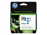 HP 712 Cyan tindikassetid, 3ED77A, 3x29 ml, originaalid, 3 tk