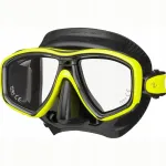 Sukeldumismask TUSA CEOS M-212 QBFY, must silikoon, kollane raam