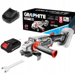 Nurklihvija GRAPHITE 115 mm, 2 Ah akuga ja laadijaga