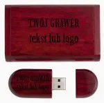 Puidust USB m&auml;lupulk 512 MB graveeringuga, karbis
