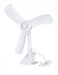 Kaasaskantav valge klambriga ventilaator, 12 W