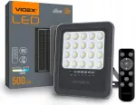 LED prožektor p&auml;ikesepatareiga SOLAR IP65 +PILOT VIDEX 500lm 5000mAh