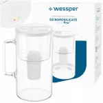 Wessper D2 klaasist kann borosilikaatklaas, LED n&auml;idik, 3 l