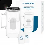 Klaas kann Wessper D2, borosilikaat, 3 l, LED ja 3 filtriga