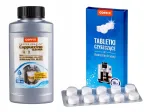 Kohvimasinate puhastuskomplekt: tabletid ja vedelik cappuccino puhastuseks