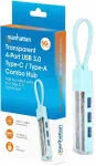 USB jaotur 4x USB-A 3.0, USB-C, l&auml;bipaistev