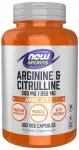 Aminohapped NOW Foods Arginine & Citrulline 120 kapslit