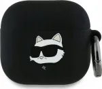 Silikoonist AirPods 4 &uuml;mbris Karl Lagerfeld KLA4RUNCHK, must, Choupette