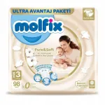 M&auml;hkmed Molfix Pure&Soft MIDI 3 (4-9 kg) 98 tk