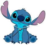 Laste seinakell Lilo and Stitch 50x50 cm