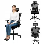 FURVERO Zenith kontoritool, ergonoomiline, reguleeritav, p&ouml;&ouml;rleva mehhanismiga